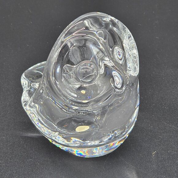 Art Vannes Other - Vintage Art Vannes Crystal Owl Art Glass France Pipe Holder Trinket Dish
